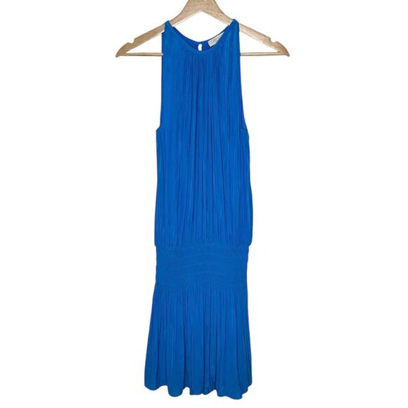 Ramy Brooke Paris Sleeveless Satin Mini Dress in Blue Size S - Picture 5 of 10